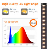 Bstrip Standing Grow Light for Indoor Plants, Vertical Grow Light with 3 Light Modes, Wide Illumination and Dimmable, T10 Full Spectrum Grow Lights, 16in-65in Adjustable Height & Auto Timer