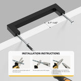 Goldenwarm 35 Pack 5 Inch Black Cabinet Handles Matte Black Drawer Pulls Stainless Steel Cabinets Hardware Square Bar Modern for Kitchen Bathroom Cupboard