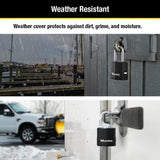Master Lock Magnum Heavy Duty Outdoor Padlock with Key, Weather Resistant Body and Cut Safe Shackle Make Lock Perfect for Fences, Gates, Sheds, M115XDLF,Black