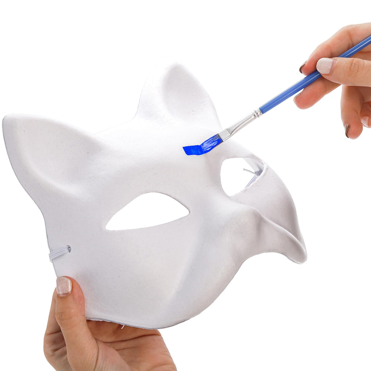 Nicunom 30 Pack Paper Mache Art Masks, DIY Blank Masks Paintable Masquerade Mask White Half Face Masks Costume Craft Mask for Art Party Mardi Gras Cosplay Dance Halloween Christmas