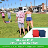 GoSports Portable Cornhole Sets, 8 Styles – Choose 4 x 2 ft or 3 x 2 ft - Boards Include 8 Bean Bags, Travel Case, and Game Rules