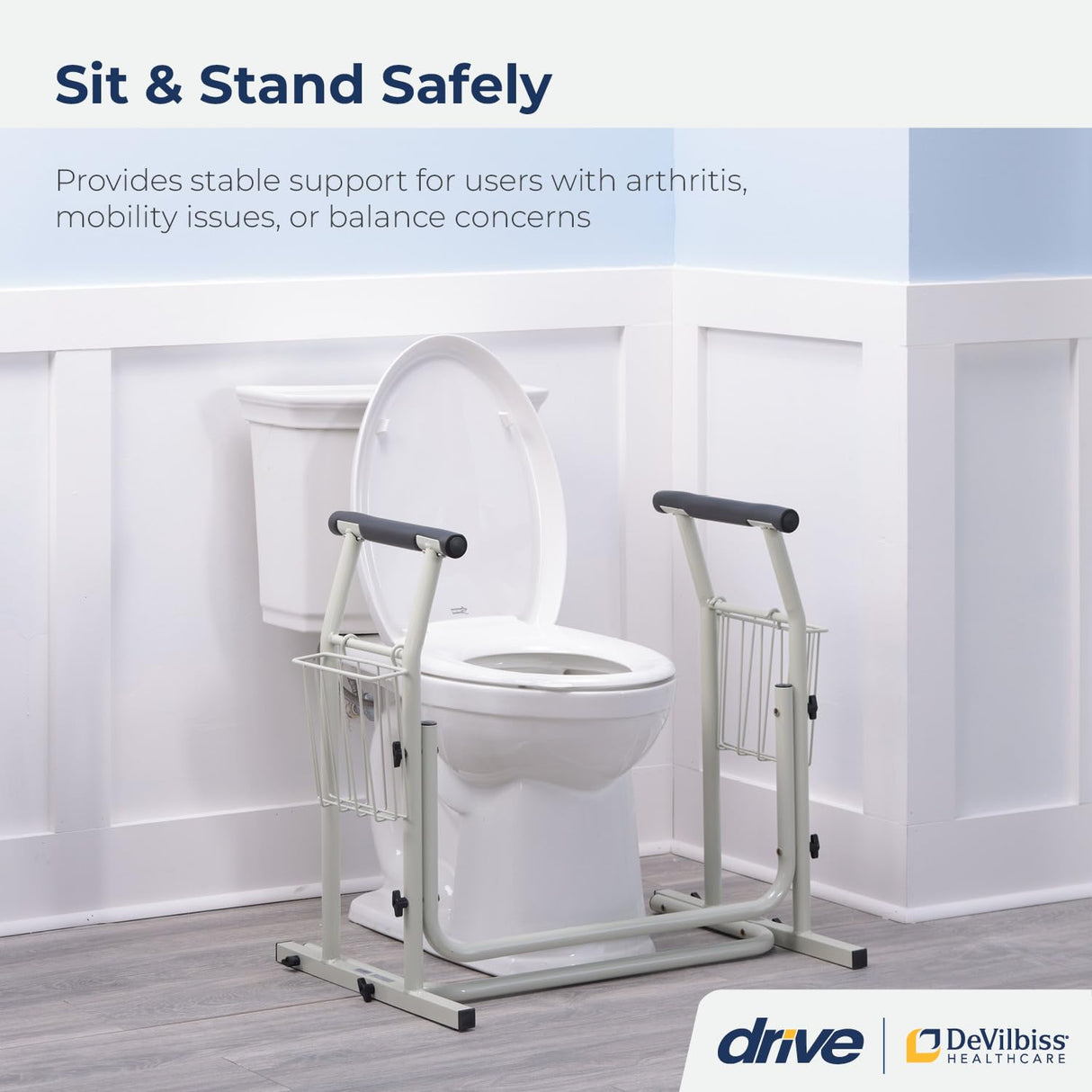 Drive Medical Stand Alone Toilet Safety Rail