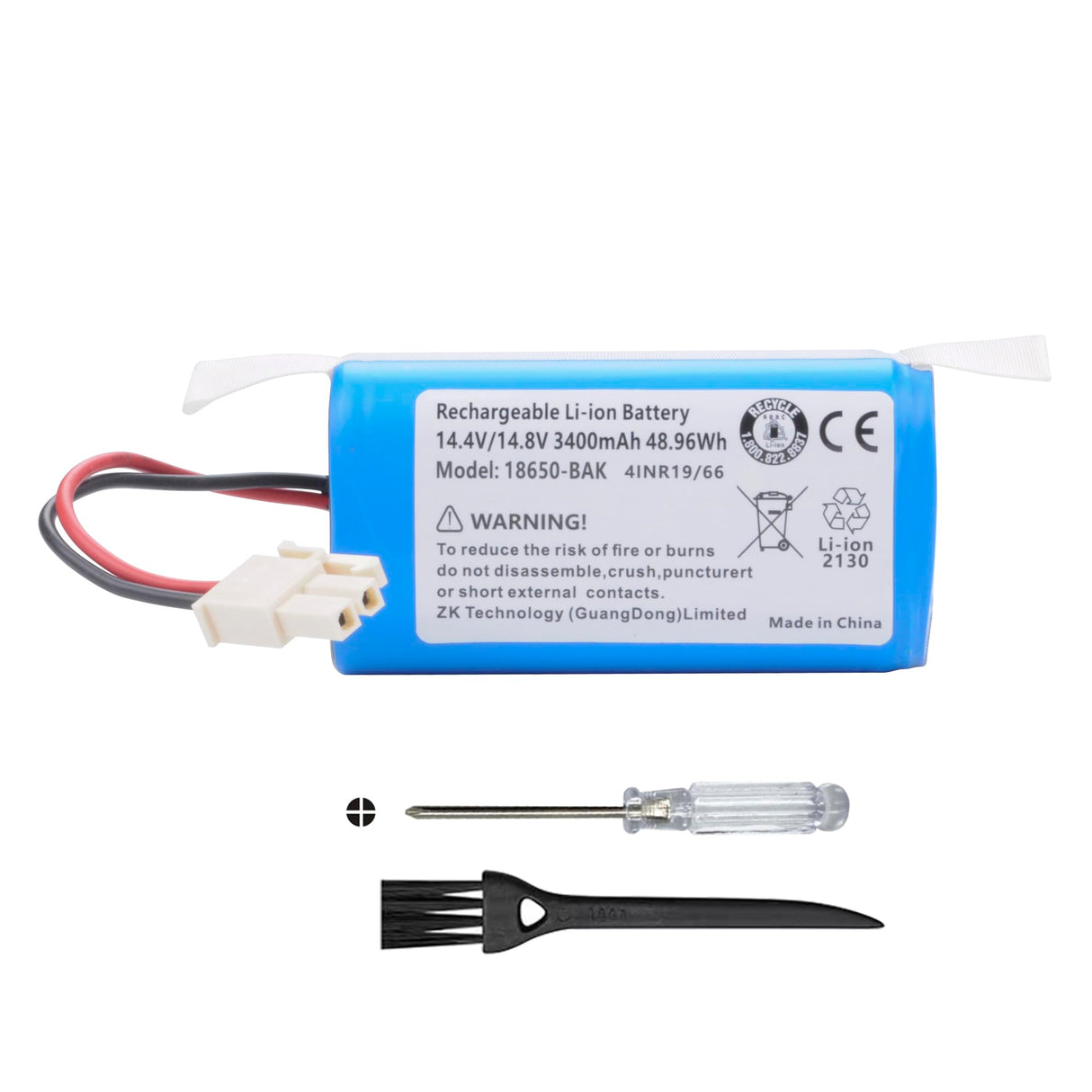 CQCEO Vacuum Battery Replacement for ILIFE A4s, A4s pro, A6, A7, A8, A9, V7, V7S, V7 PRO W450 Robotic Vacuum Cleaners 14.4V/3400mAh