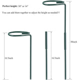 Plant Stake Support, Adjustable Height 16" or 30" for Garden Support Stake