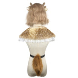 LittleLuluda Antlers Reindeer Headband Tail Set with Shawl for Christmas Halloween Cosplay Party