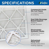 Glasfloss 20x24x1 MERV 10 (FPR 5-6) Pleated Air Filters Box of 6. Actual Size: 19-3/8 x 23-3/8 x 7/8