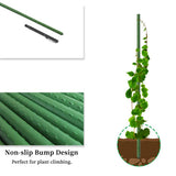 G-LEAF Garden Stakes 4 ft Plastic Coated Steel Tube Sturdy Metal Plant Sticks for Tomato,Cucumber,Bean,Tree,Pack of 50