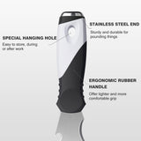 Mister Rui Paint Scraper, 3 Pack Multi Use Paint Tools Putty Knife 10 in 1, Paint Scraper Tools for Painting, Metal Scraper with Hammer End, Taping Knife, Spackle Tool