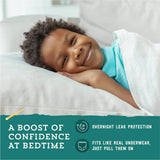 Amazon Brand - Mama Bear Boy's Nighttime Bedwetting Underwear for Overnight Protection, Hypoallergenic, Size L/XL (60-125 lbs), 38 Count, White