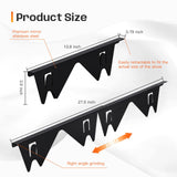 Stainless Steel Stove Gap Covers,Stove Gap Filler, Range Trim Kit, Stove Gap Guards, Heat Resistant and Easy to Clean, Easy retractable Length 13.8" to 27.5", Width 0.79",Black(2PCS)