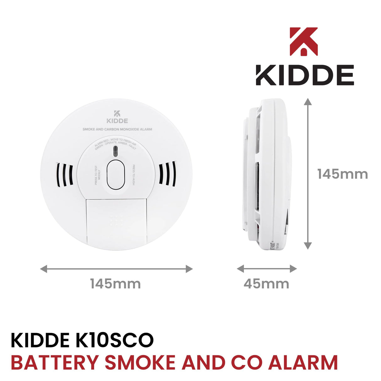 Kidde 10SCO Combination Smoke and Carbon Monoxide Alarm with Voice Notification