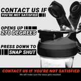 HELIMIX 2.0 Vortex Blender Shaker Bottle Holds upto 28oz | No Blending Ball or Whisk | USA Made | Portable Pre Workout Whey Protein Drink Shaker Cup | Mixes Cocktails Smoothies Shakes | Top Rack Safe