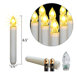 Homemory 12PCS Christmas LED Window Candles with 6h Timer, 2X Brighter Flameless Taper Candle with Suction Cups Battery Operated for Window, Flickering Candlesticks for Christmas Home Wedding Decor