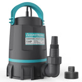Aquastrong Sump Pump 1 HP 4500 GPH Submersible Water Pump Thermoplastic Portable Utility Pump High Flow Water Removal for Swimming Pool Garden Pond Basement Window Wells with 10ft Long Power Cord