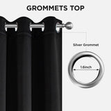 Joydeco Blackout Curtains 120 Inch Length 2 Panels Set, Thermal Insulated Long Curtains& Drapes 2 Burg, Christmas Drapes for Living Room Bedroom Window