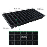 RooTrimmer Deep 72 Cell Seedling Trays, Thick Durable 72 Cell Plug Tray Big Cell Seed Trays for 1020 Flat Trays Germination (10-Pack, 21.25"×11", 2.36" Height, High)
