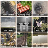 Hardware Cloth 8'' x 20' 1/4 in Galvanized Wire Mesh Roll (23 GA) Chicken Wire Fence Roll for Chicken Pen/coop Fences, Screen mesh, Rabbit/Snake Fences, Poultry enclosures, Handicraft Making, etc.