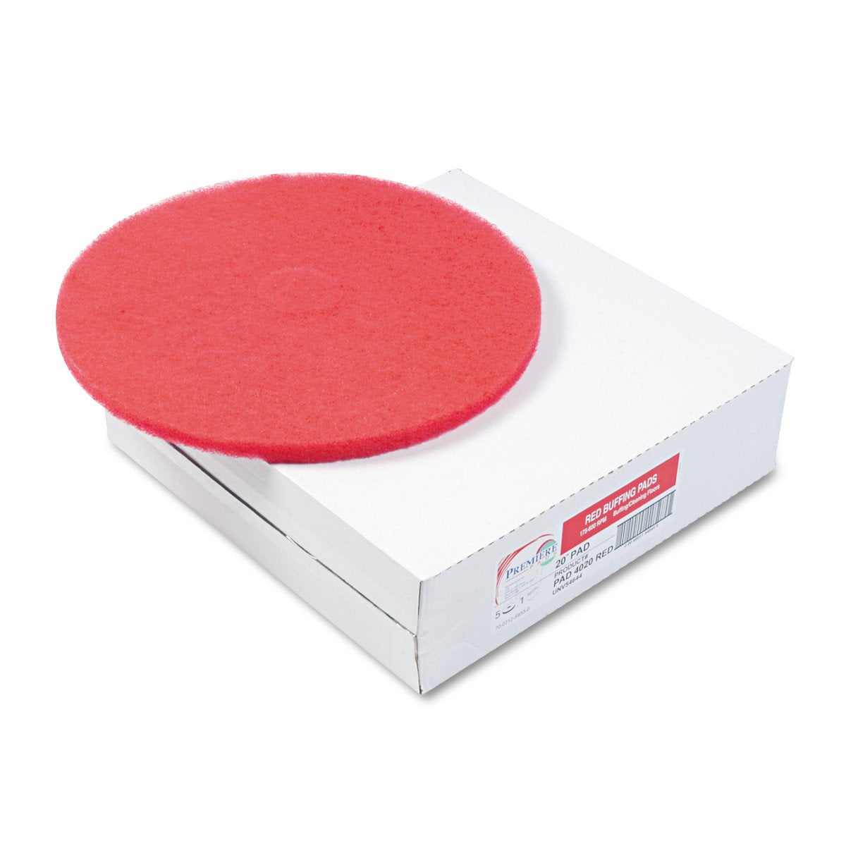 Boardwalk 4020RED Standard Floor Pads, 20" Diameter, Red (Case of 5)