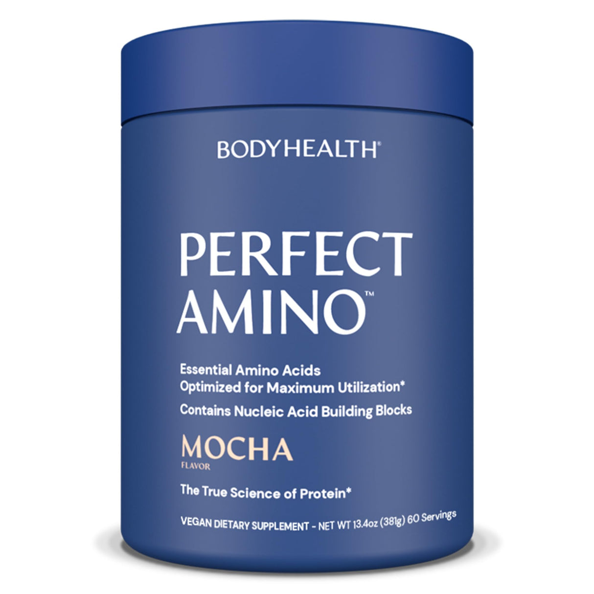BodyHealth PerfectAmino Powder - BCAA and EAA Powder for Pre and Post Workout - Amino Acid Energy Drink for Men and Women to Support Lean Muscle and Recovery - Mocha - 60 Servings