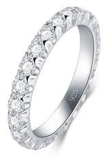 BORUO Eternity Ring, Sterling Silver Band for Oura Ring, 3mm Size 7.5