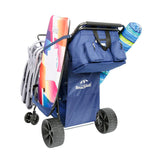 Ultimate Buggy Beach Cart with Big Wheels for Sand, Wide Wheel Wagon with Insulated Cooler Bag, Body Board and Umbrella Holder, 100 lbs Capacity