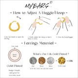 MYEARS Women Evil Eye Earrings Gold Huggie Hoop Link Spike Dangle Drop Turquoise Cubic Zirconia 14K Gold Plated Small Simple Hypoallergenic Everyday Protection Jewelry 1