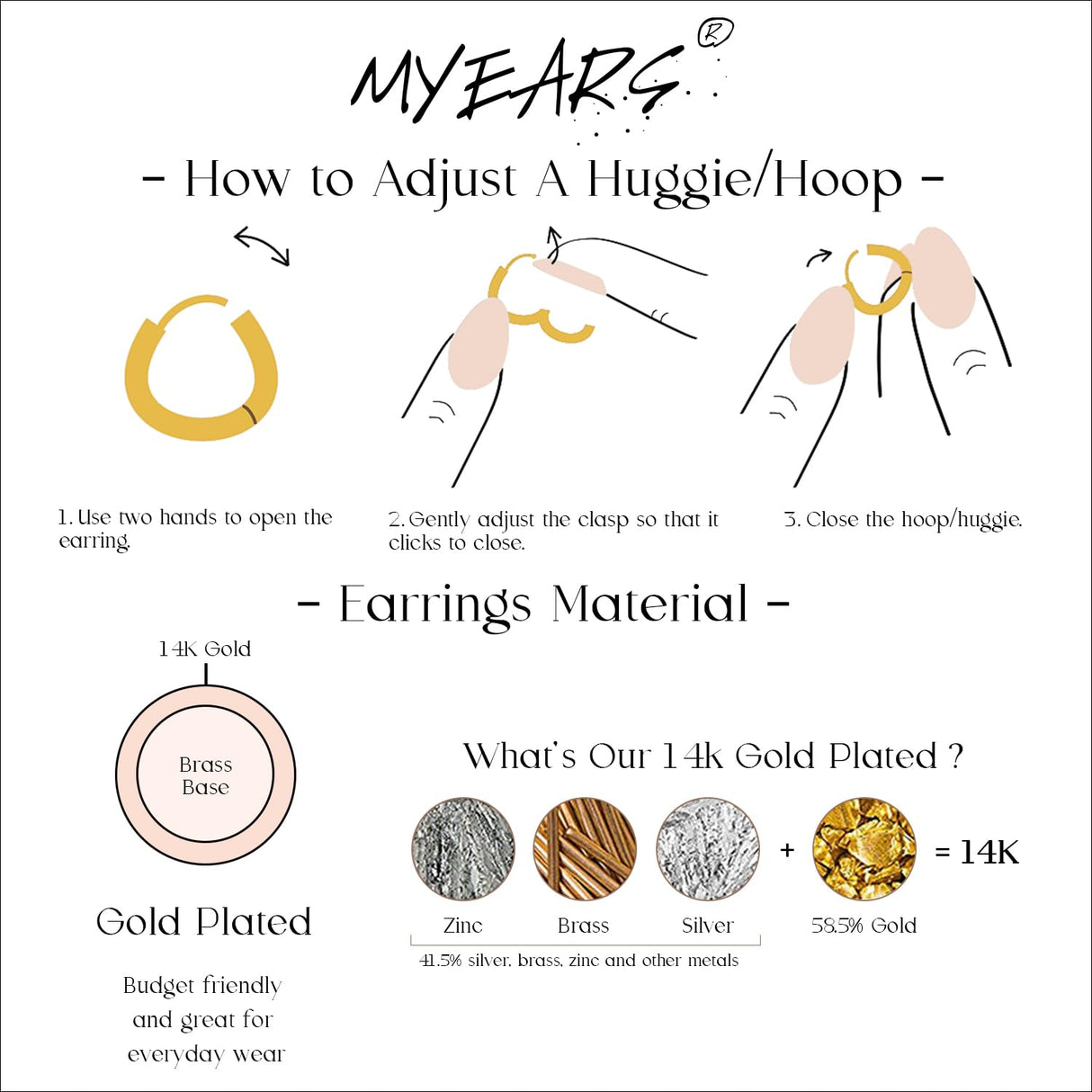 MYEARS Women Earrings Gold Huggie Hoop Dangle Dots Tassel Turquoise 14K Small Simple Hypoallergenic Everyday Jewelry