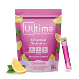 Ultima Replenisher Daily Electrolyte Powder Drink Mix – Sugar Free – Pink Lemonade, 20 Stickpacks – Hydration Packets with 6 Electrolytes and Trace Minerals – Keto Friendly, Vegan, Non-GMO