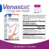 Body Gold Venastat - Leg Vein Support Supplements, Circulation Supplements with Horse Chestnut & Diosmin for Men & Women, Healthy Blood Flow - 105 Veggie Capsules
