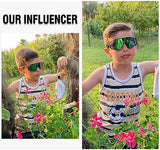 DUCO Kids Sunglasses Youth Baseball Sun Glasses Lightweight TR90 Frame UV400 Sports Cycling Shades for Boys Girls DK268