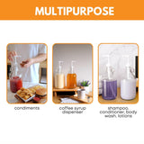 Fastrack 4-Pack 1 Gallon Glass Jug Laundry Detergent Dispenser – Airtight Screw-Top Container | Non-Slip Base | Detergent Pump Dispenser or Syrup Pump | Eco Friendly Food Grade