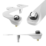 Bio Bidet SlimEdge 2 Pack Bidet Attachment for Toilet, Non Electric, Self Cleaning Dual Nozzles for Front and Rear Cold Water Wash, Adjustable Water Pressure, Ultra Thin Design, White