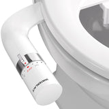 WATERLACE Bidet Attachment for Toilet Seat Sprayer - Non Electric Dual Nozzle with Cold Water - Self Cleaning Toilets Bathroom Spray for Butt Wash - Easy Slim Adjustable Pressure Control Rv Bidets