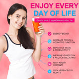 Zoone Super Yerba Mate Instant Tea Powder with Prebiotics & Probiotics - Raspberry Lemonade Flavor for Gut Health, Energy Boost & Focus - 30 Servings Packets