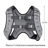 Prodigen Weighted Vest for Women and Men 8 Lbs with Reflective Stripe and Double Adjustable Buckle Straps Weight Vests for Strength Training, Jogging, Cardio, Weight Loss, Muscle Building, Gray