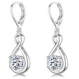 925 Sterling Silver 1.2ct Moissanite Teardrop Dangle Drop Earrings for Women Hypoallergenic, Women's Jewelry Gift
