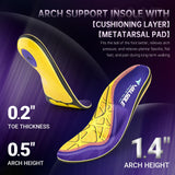 VALSOLE Plantar Fasciitis Insoles for Men Women - 220+lbs Heavy Duty Support Pain Relief Orthotics - High Arch Insoles - for Flat Feet - Metatarsalgia - Arch Pain - Heel Pain - Work Boot Shoe Insole