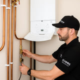 Kudos-Trading 15mm Central Heating Filling Loop Kit – Flexible Braided Hose with Isolation Valves & Double Check Valve – Combi Boiler Water Refill Pipe – WRAS Approved