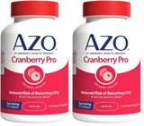 AZO Cranberry Pro Urinary Tract Health Supplement 600mg PACRAN, 1 Serving : More Than 1 Glass of Cranberry Juice, Sugar Free Cranberry Pills, Non-GMO 100 Softgels (Pack of 2)