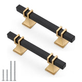 Lepatape 5 Pack 3 Inch Black and Gold Cabinet Pulls Black and Gold Cabinet Handles Kitchen Cabinet Handles Dresser Drawer Pulls Kitchen Cabinet Hardware