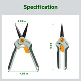 PrunePro Garden Scissors Pruning Shears Sharp Stainless Steel Non-Stick Teflon Coating Blade for Precise Cuts Garden Snip Bonsai Clippers for Plants Rose Flower