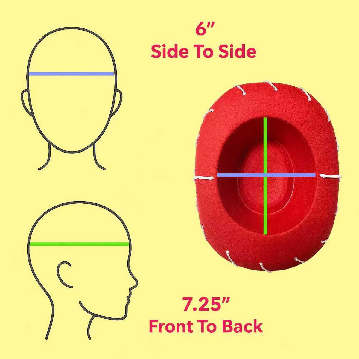 GiftExpress Child Red Felt Cowboy Hat with Chin Strap - Cowgirl Costume Accessory for USA Western Rodeo Theme Party & Pretend Play - Young Boy & Girls, Kid Size