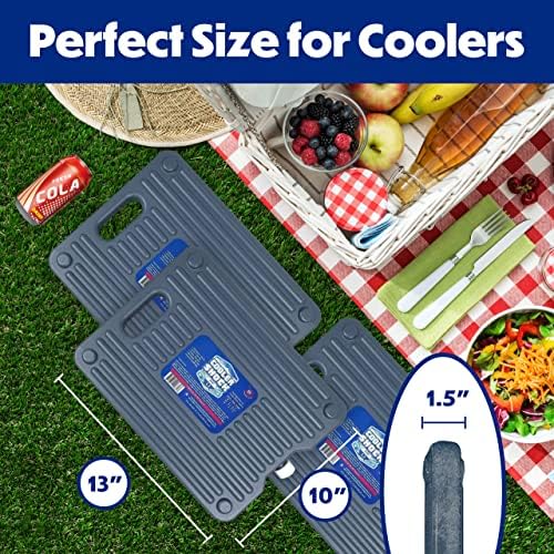 Cooler Shock Ice Packs - Reusable, Premium, Large Pack and Lunch Set for Long Term Use - Cools Faster Than Ice - Cooler Accessories