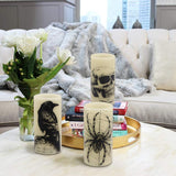 Eldnacele Skull Halloween Flameless Candles Battery Operated with 6H Timer