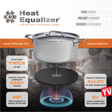 Heat Equalizer-9.25 inch Black Ceramic Finish Heat Diffuser – Aluminum & Copper Alloy for Gas & Electric Stoves-Hot Plate & Burner Cover-Simmer plate