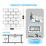 Art3d Peel and Stick Backsplash for Kitchen White Subway (10 Tiles, Thicker Design)