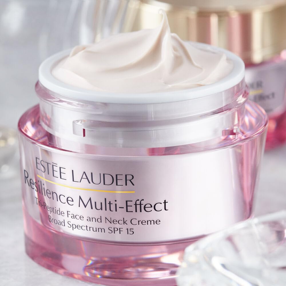 Estée Lauder Resilience Multi-Effect Tri-Peptide Face and Neck Cream Moisturizer SPF 15 for Normal/Combination Skin, 1.7 Ounce