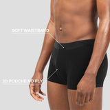 Natural Feelings Mens Underwear Boxer Briefs Pouch Trunks Underwear for Men 1.5" No Fly Boxer Trunks 4-Pack M