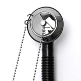 Chrome Retainer Bath Tub Waste Drain with Brass Plug & Overflow and Ball Chain