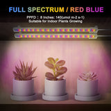 Mosthink Grow Lights for Indoor Plants Full Spectrum, Grow Light Strips with Auto Timer 3/6/12 H, Plant Lights with Red Blue White LEDs, 3 Lighting Modes,5 Dimmable Levels, 2 Packs,Updated Controller